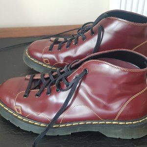 Solovair burgundy monkey boots, UK size 7